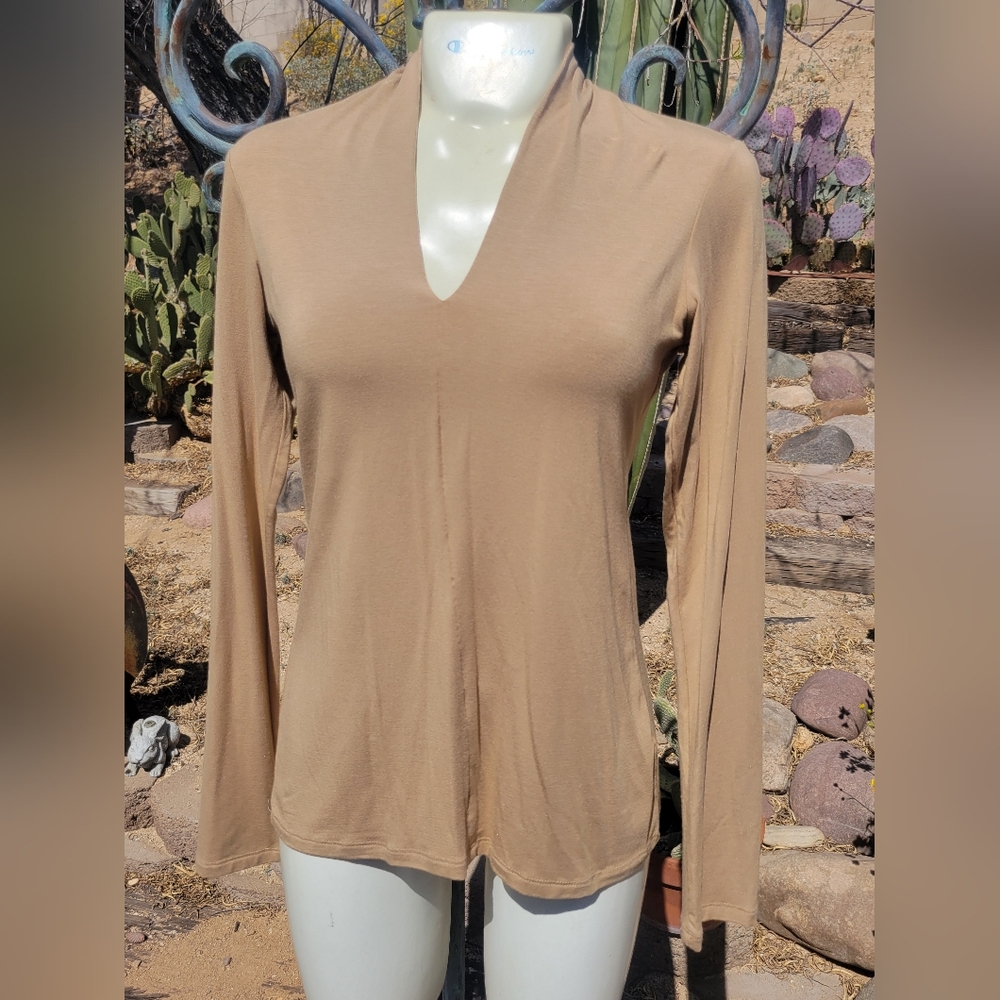 Classic Soft Camel Colored Knit Top